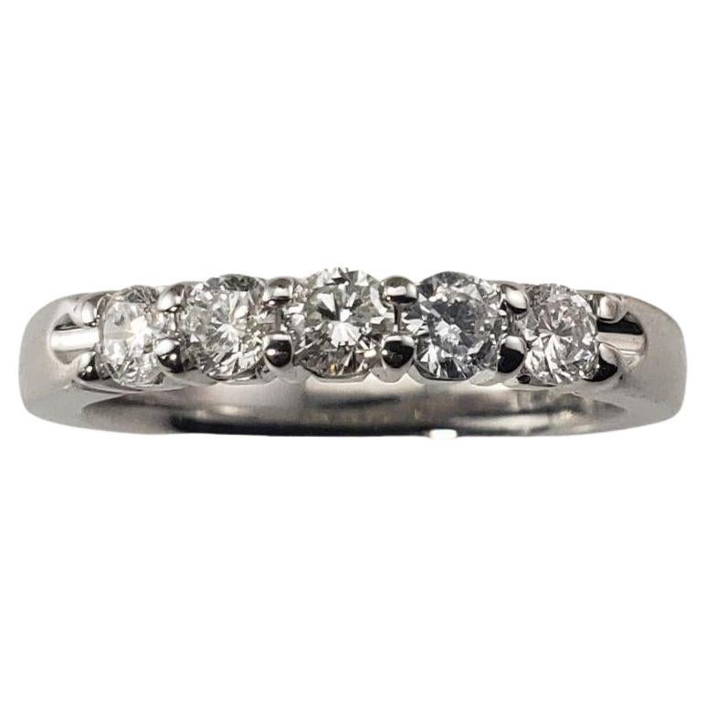  Platinum and Diamond Wedding Band Ring Size 4.75 #15067