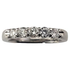 Platinum and Diamond Wedding Band Ring Size 4.75 #15067