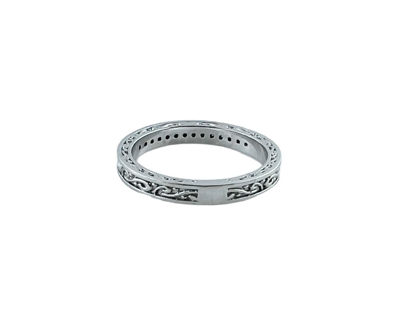 Anello in platino e diamanti misura 5,5 #16632 in vendita 1
