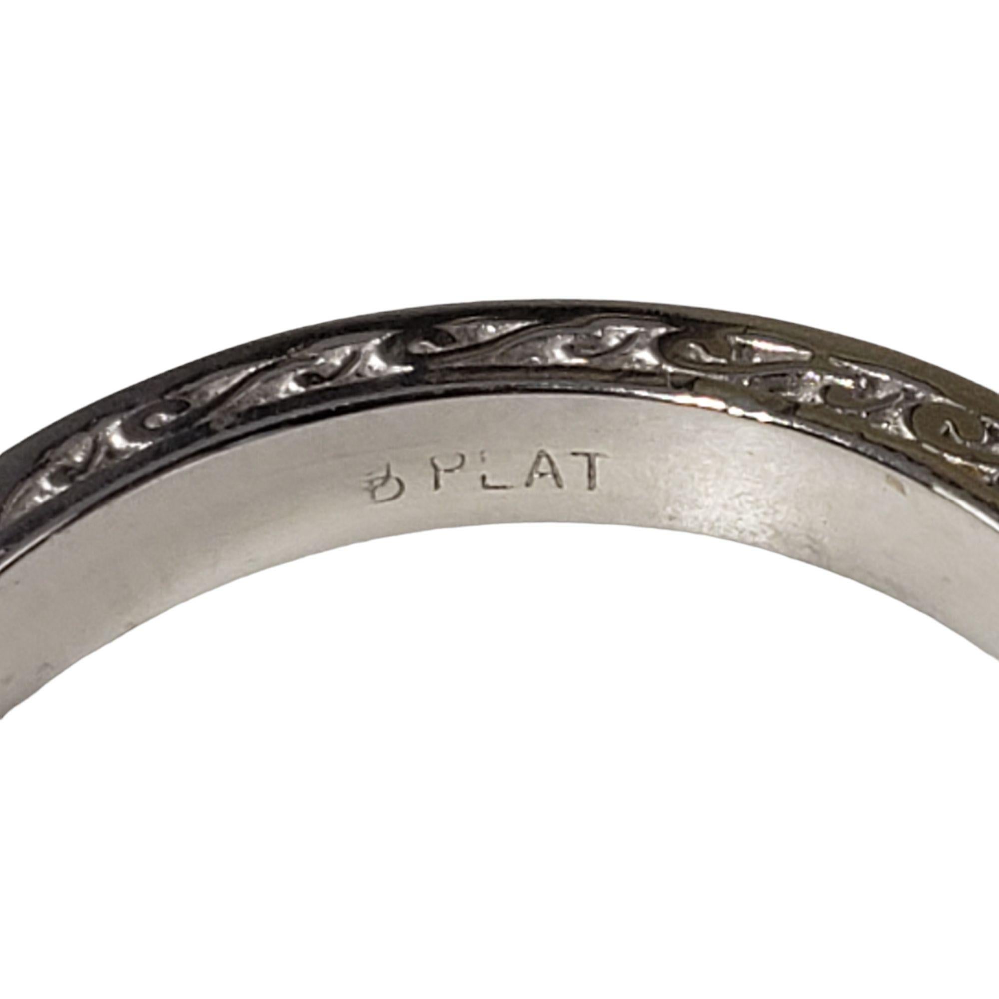 Anello in platino e diamanti misura 5,5 #16632 in vendita 2