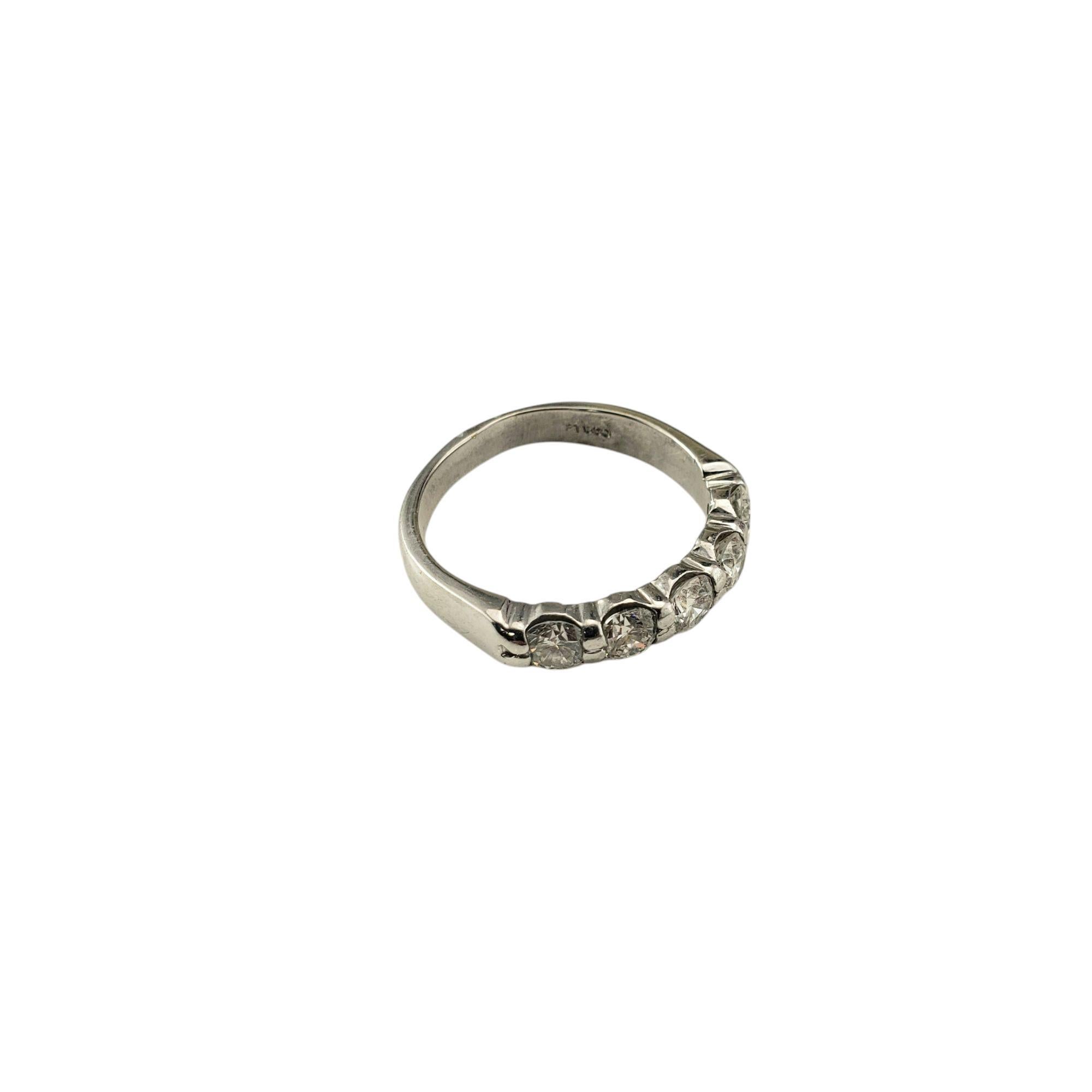 Brilliant Cut Platinum and Diamond Wedding Band Ring Size 6.25 #21191 For Sale