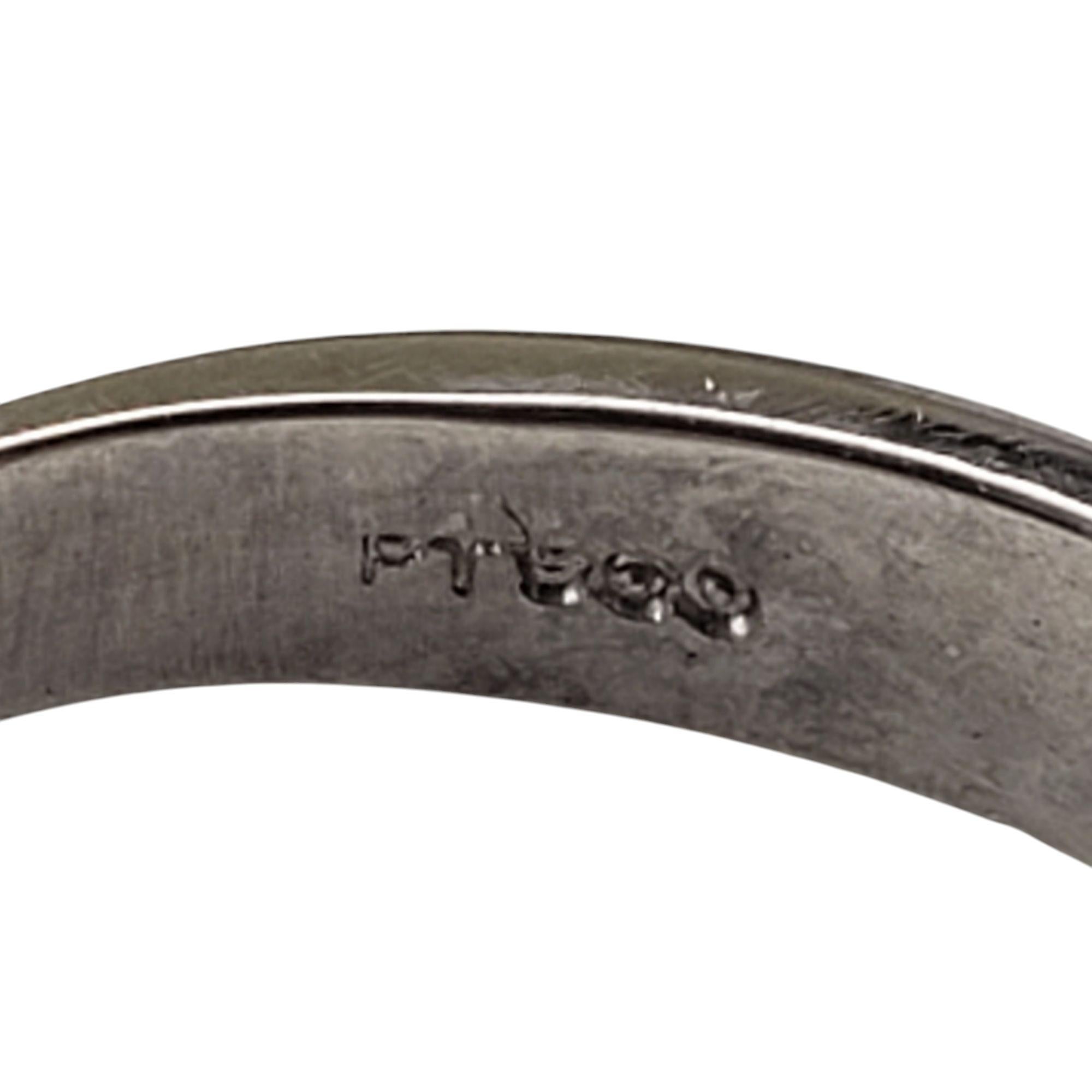 Platinum and Diamond Wedding Band Ring Size 6.25 #21191 In Good Condition For Sale In Washington Depot, CT