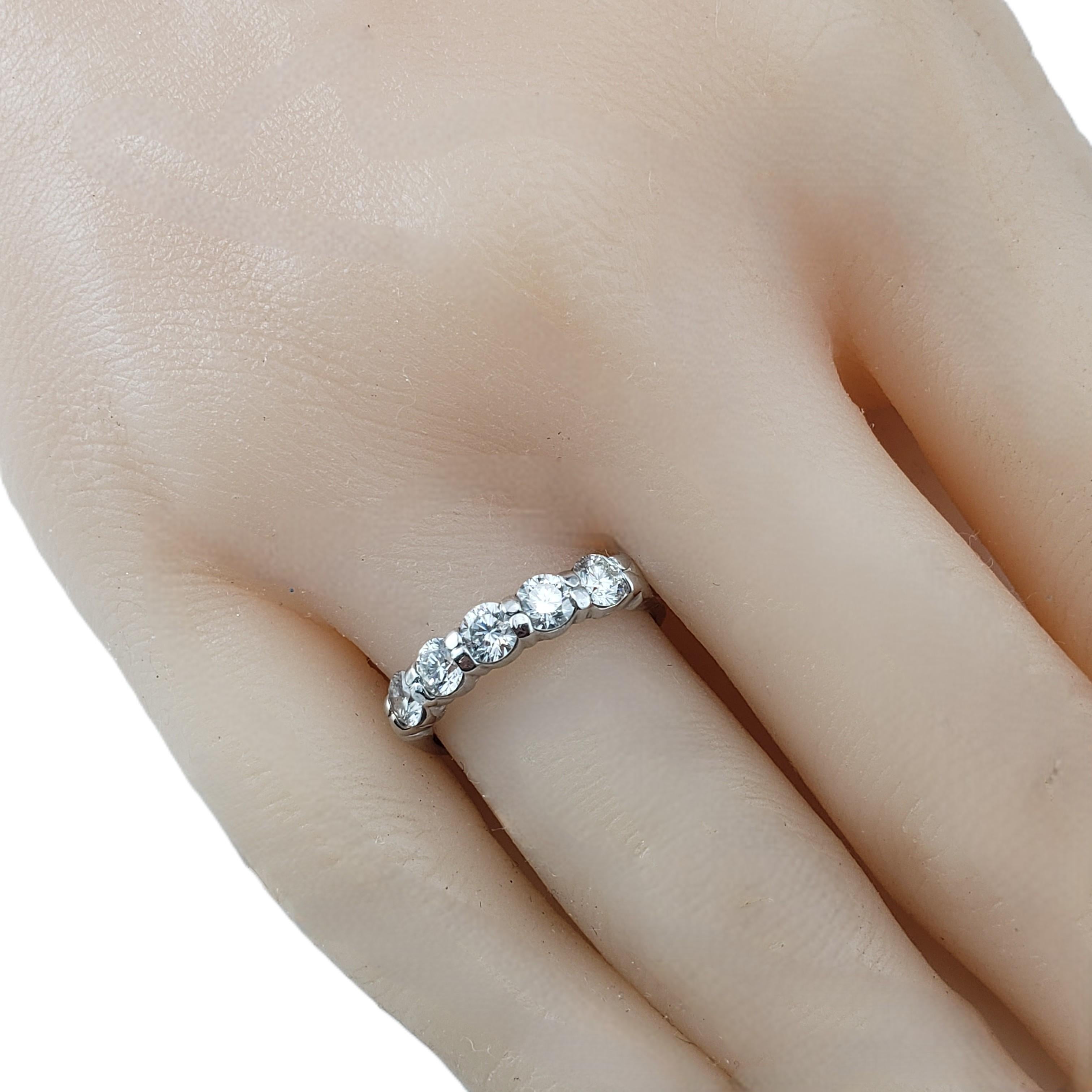 Platinum and Diamond Wedding Band Ring Size 6.25 #21191 For Sale 2