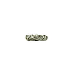Vintage Platinum and Diamond Wedding Band Ring Size 6.25 #21191