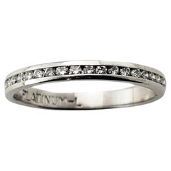 Alianza de platino y diamantes talla 6.5 #17094