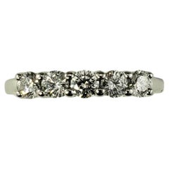 Vintage Platinum and Diamond Wedding Band Ring Size 7.25 #19493