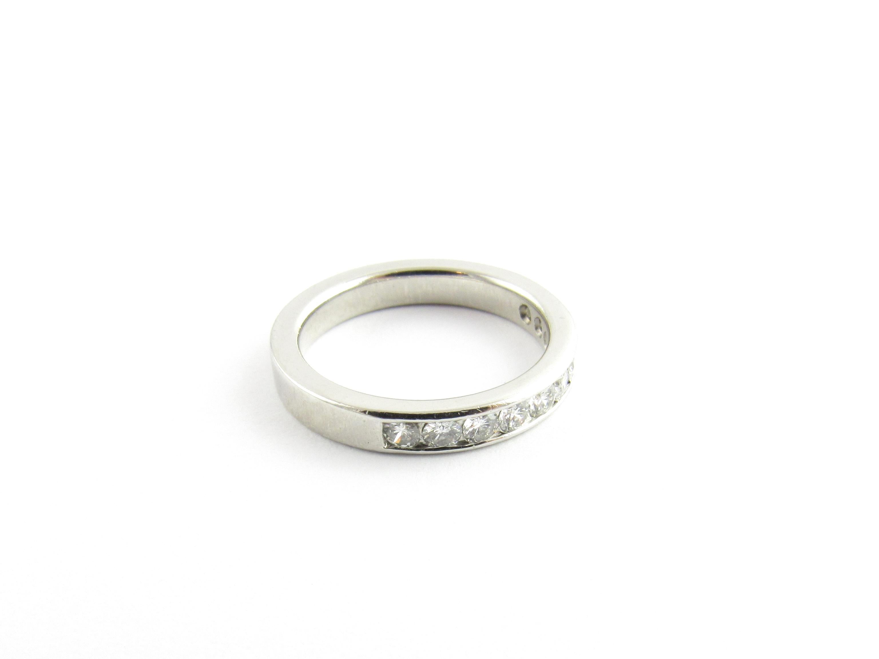 Women's Platinum and Diamond Wedding Band