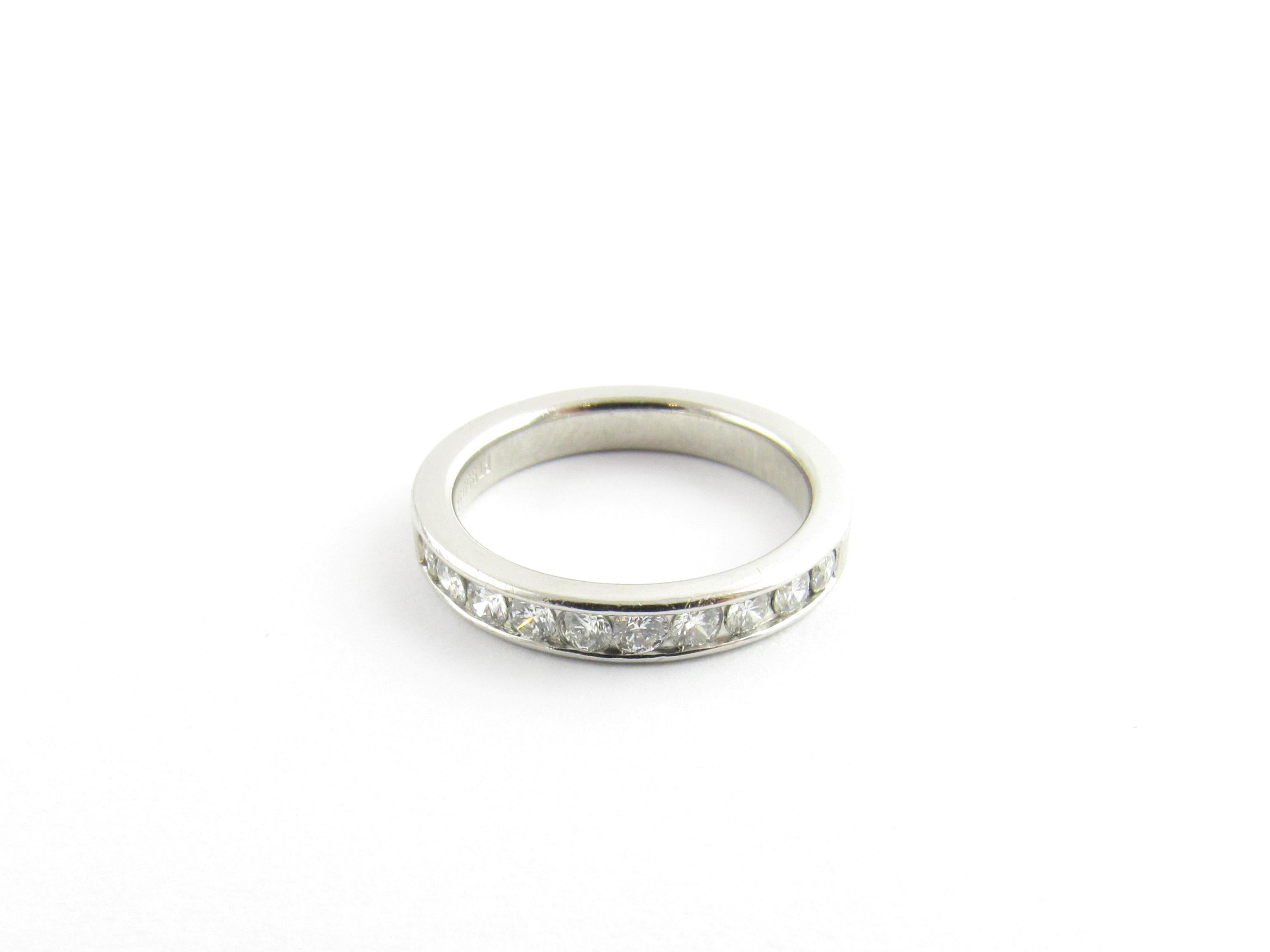Platinum and Diamond Wedding Band 1