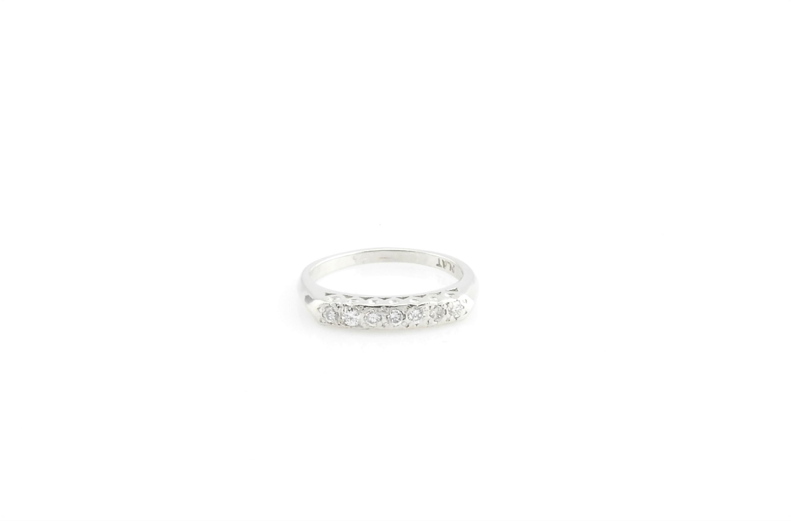 Platinum and Diamond Wedding Band 3