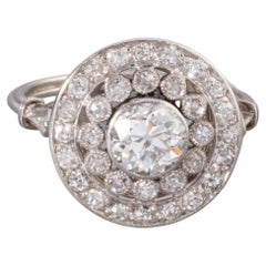 Platinum and Diamonds French Antique Ring