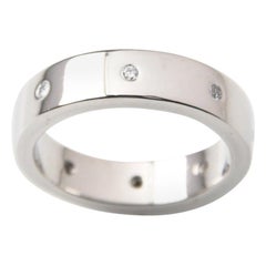 Platinum and Diamonds Wedding Band Wide