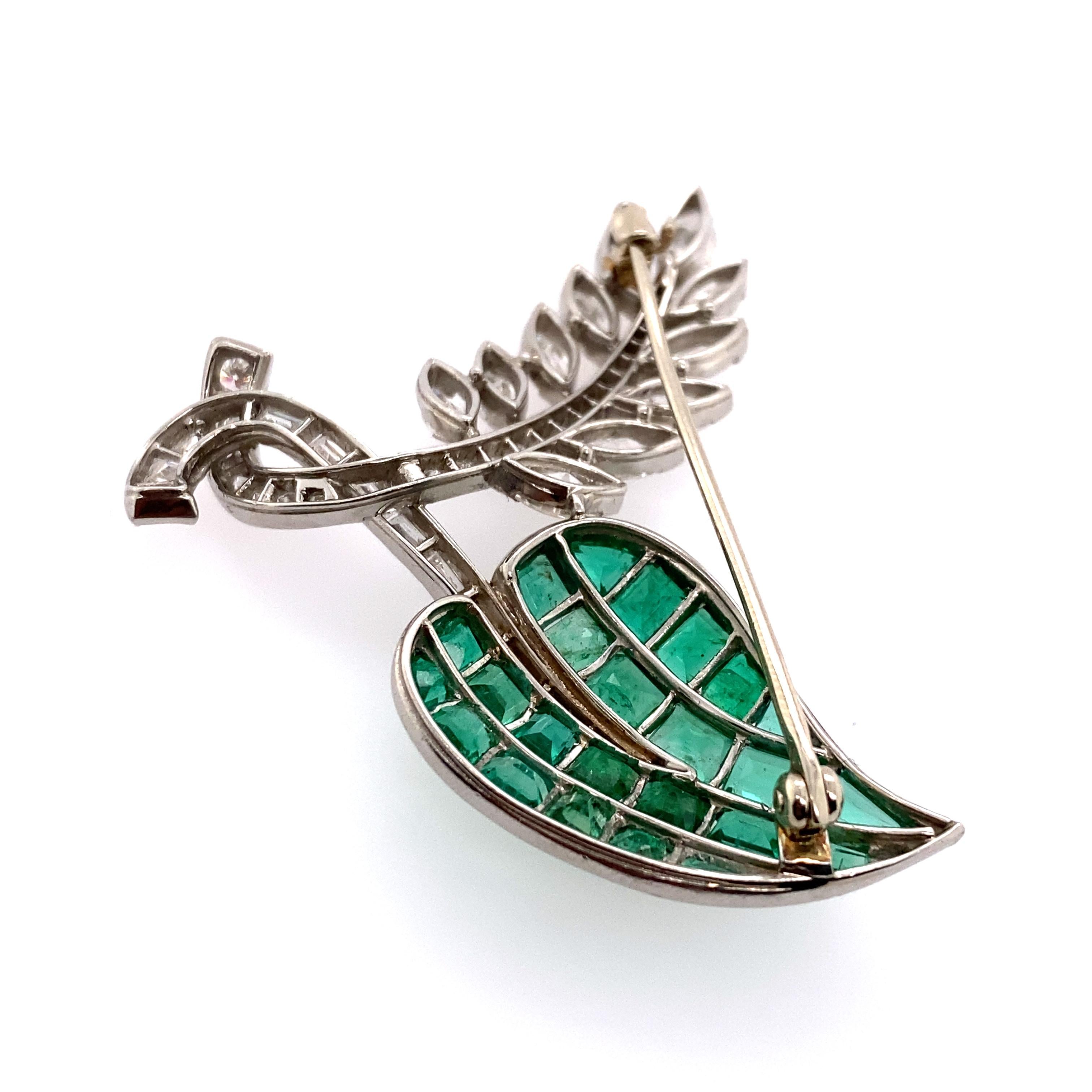 vintage emerald brooch