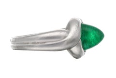 Platinum and Emerald Ring