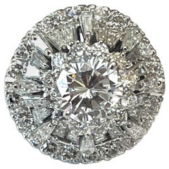 Platinum and Gold 8.69 Carat Diamond Cocktail Ring