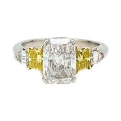 Platinum and Gold Engagement 2 Carat Diamond Ring F, SI1