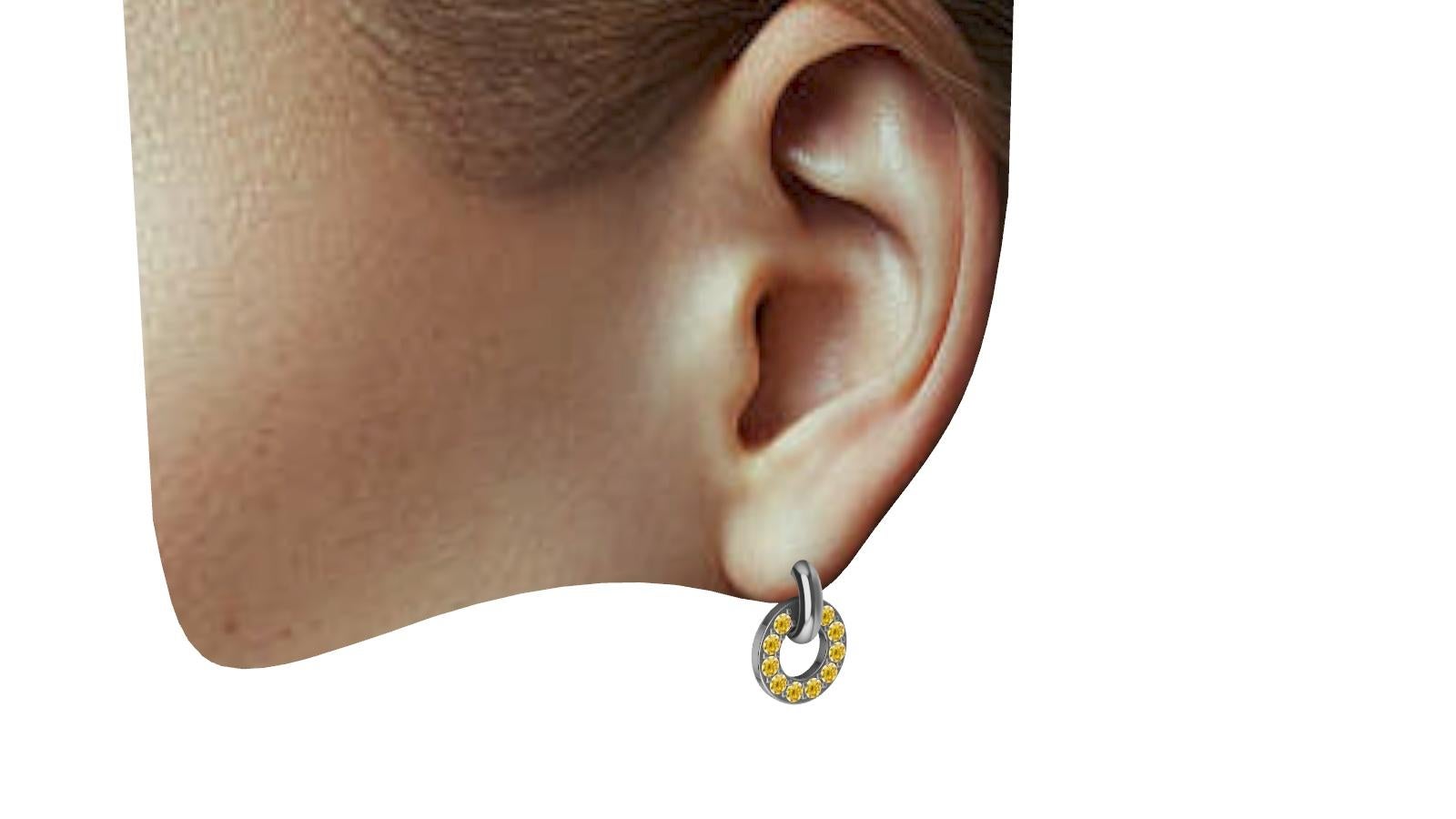 Platin und natürliche lebhafte gelbe Diamanten als Ohrhänger im Zustand „Neu“ im Angebot in New York, NY