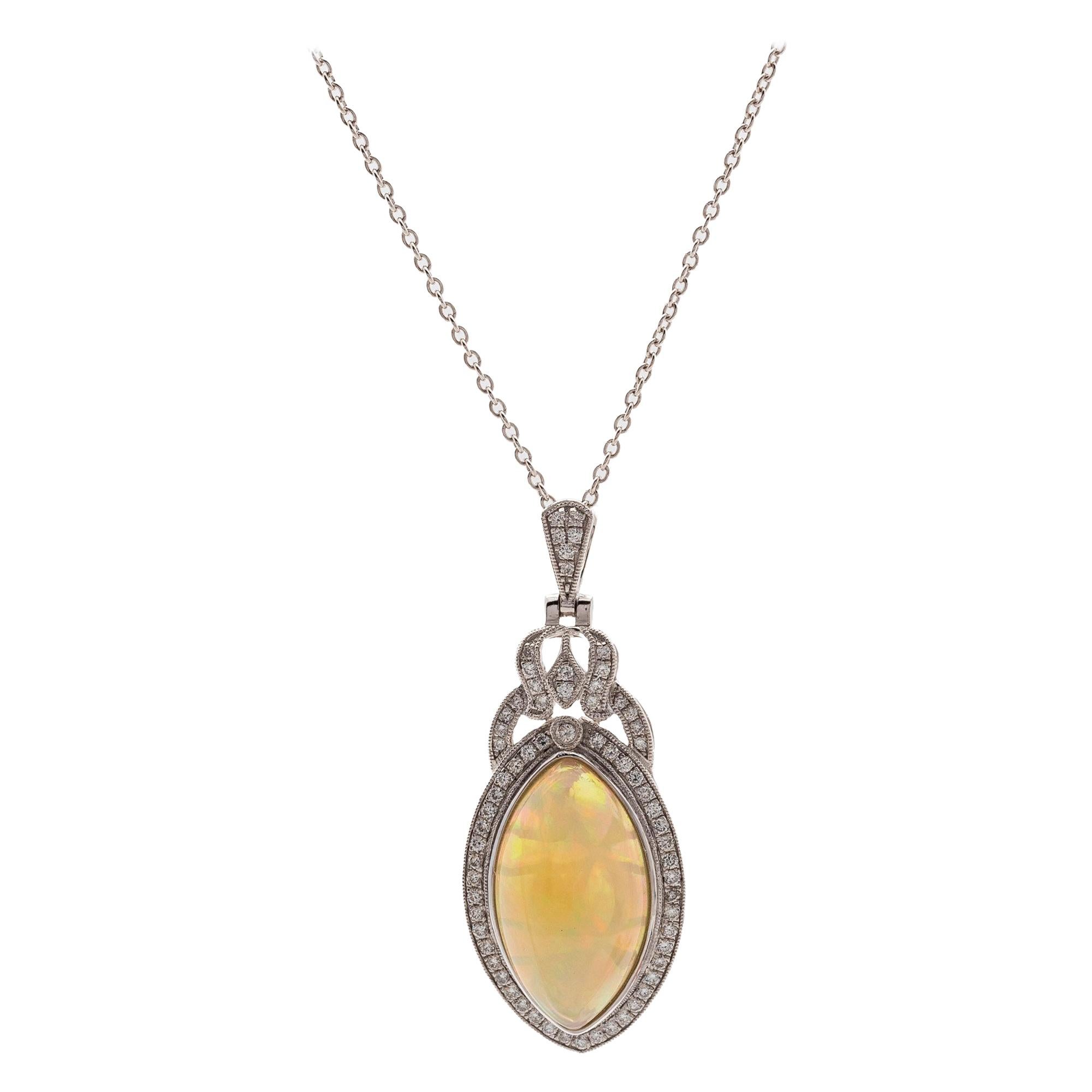 Vintage Opal Pendant For Sale at 1stDibs