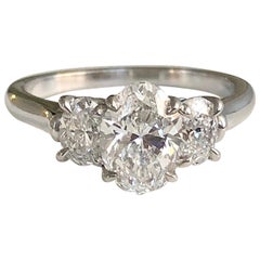 1.20 ct ring Platinum and Oval Diamond 1.20 CT, Engagement Ring GIA Report DVS2