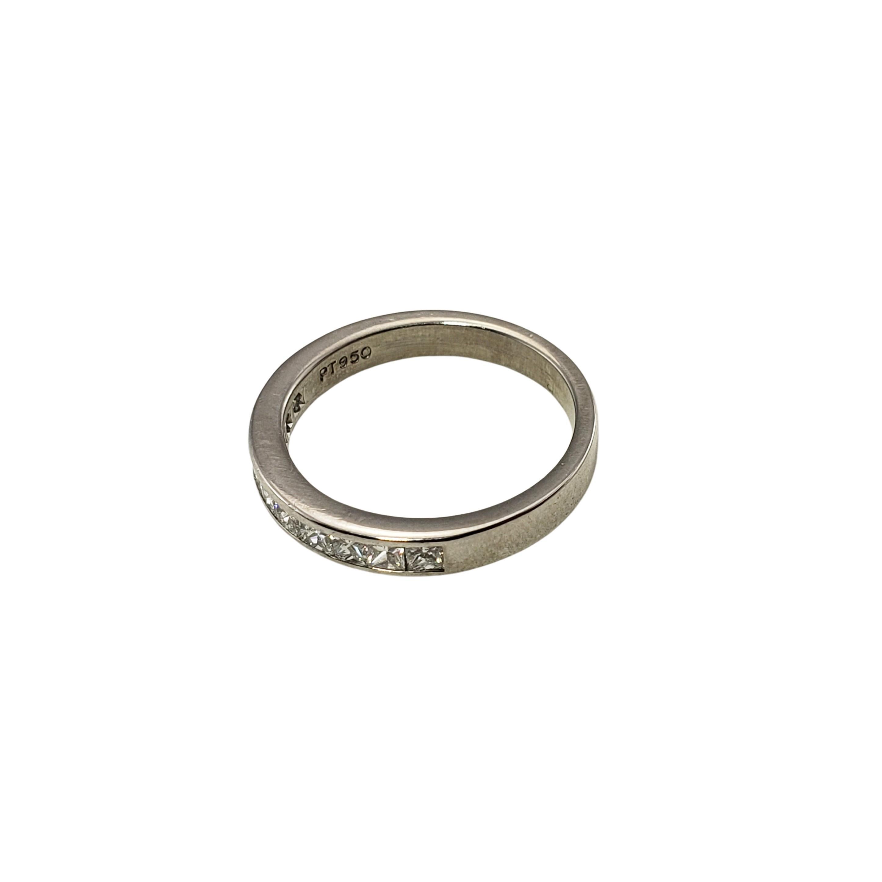 Women's Platinum and Princess Cut Diamond Wedding Band Ring