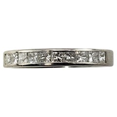 Platinum and Princess Cut Diamond Wedding Band Ring