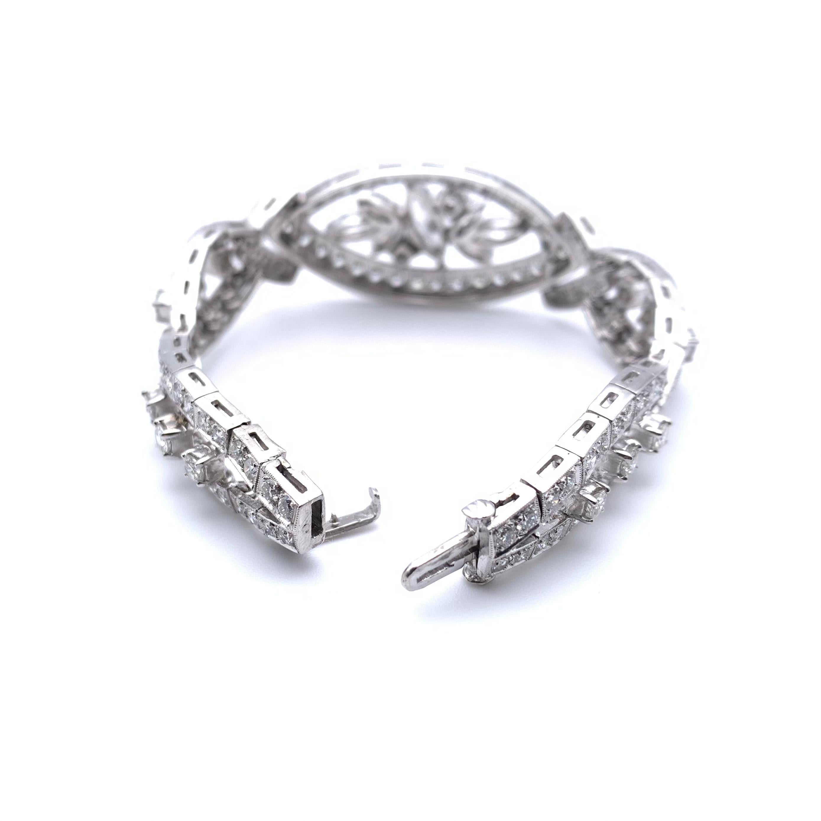 Bracelet de diamants 10 carats et rhodium Pour femmes en vente