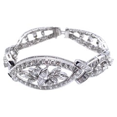 Platinum and Rhodium 10 CT Diamond Bracelet