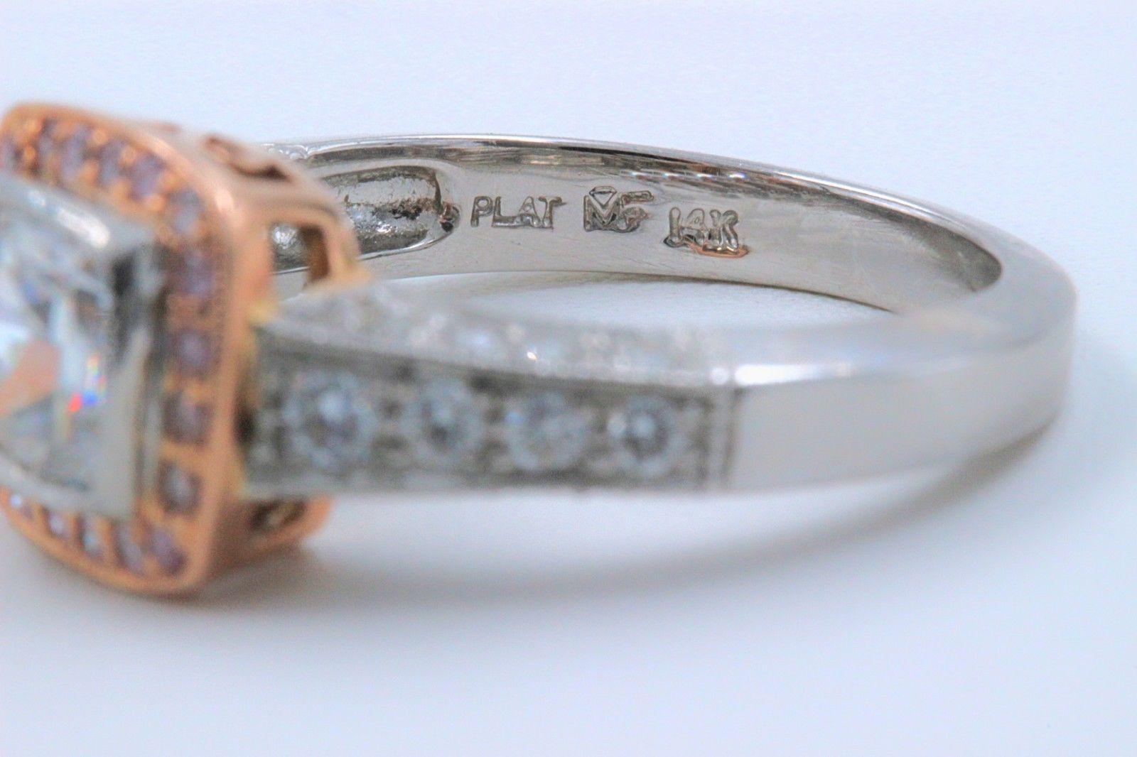 rose gold and platinum engagement rings