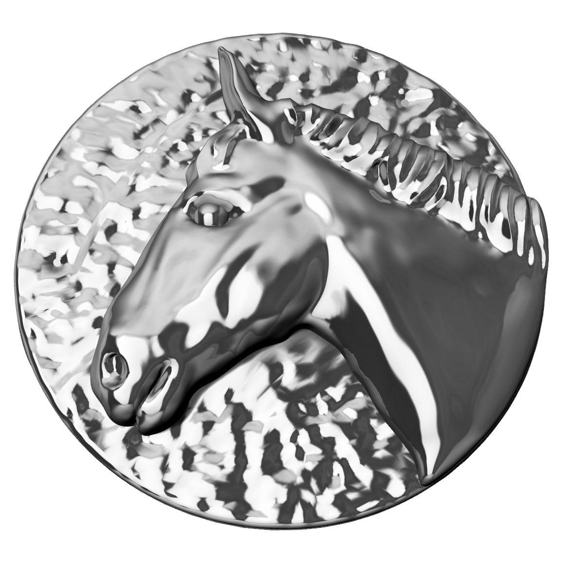  Sterling Silver Horse Signet Ring