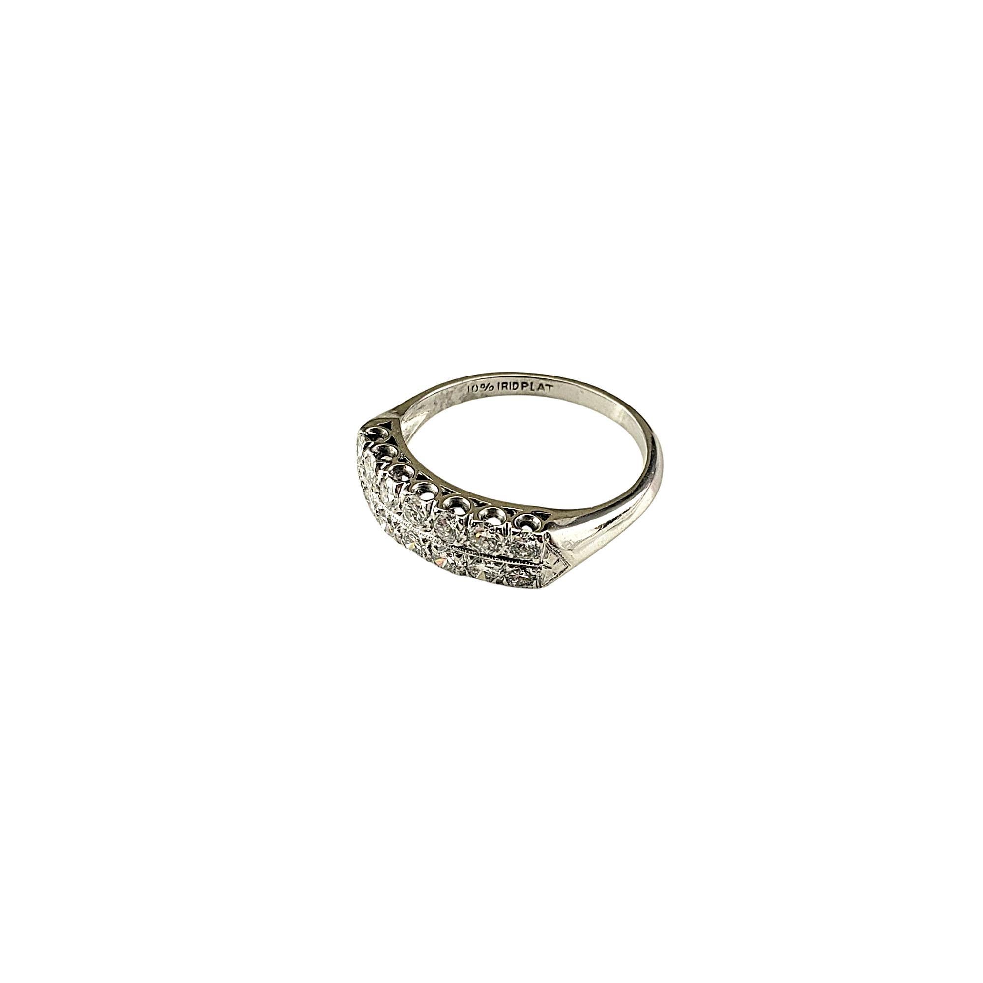 Taille brillant Bague à deux rangées de diamants taille 8 n° 21561 en vente