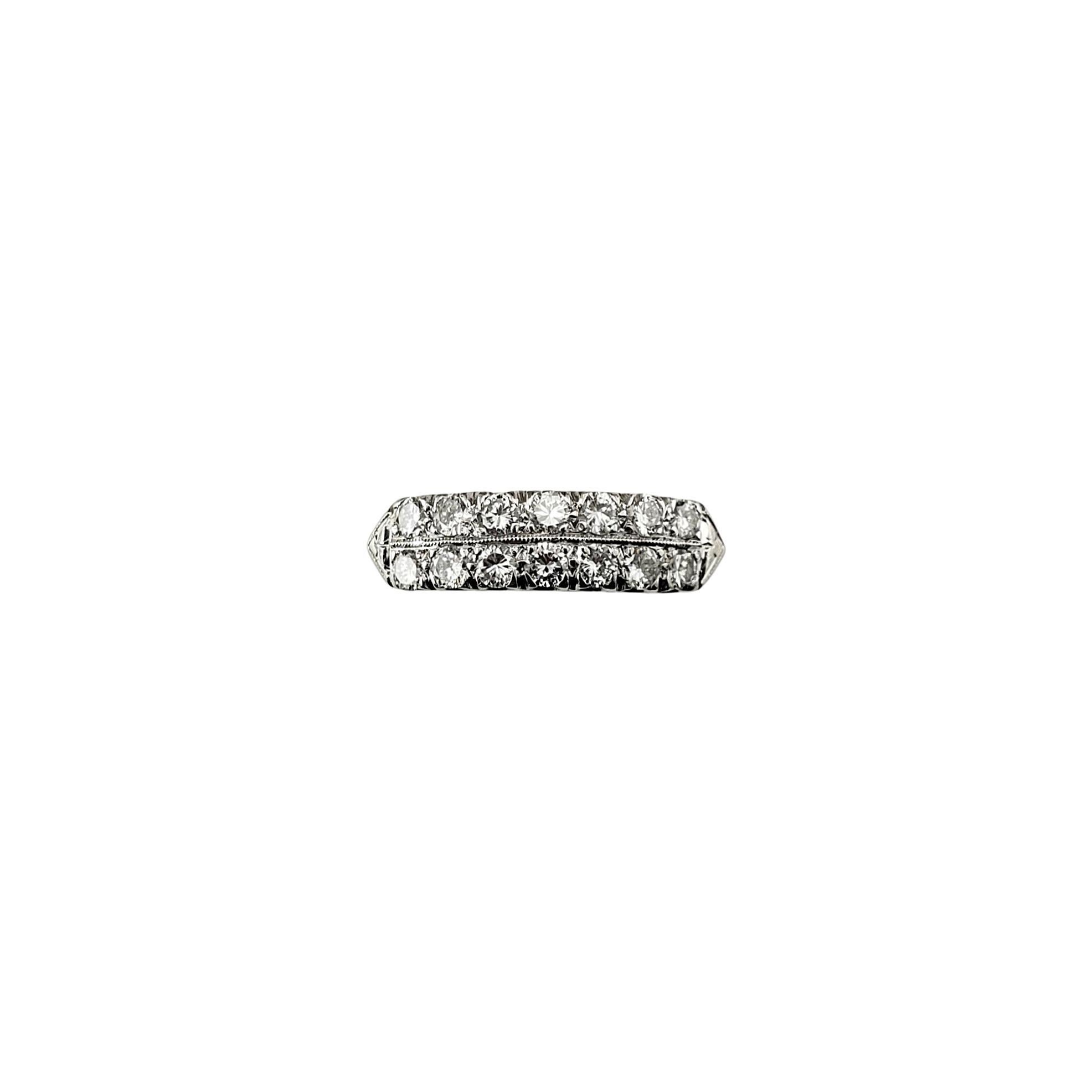Bague à deux rangées de diamants taille 8 n° 21561