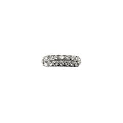 Bague à deux rangées de diamants taille 8 n° 21561
