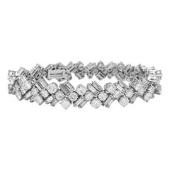 Platinum and White Gold Diamonds Bracelet