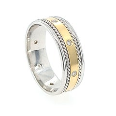 Platinum and Yellow Gold Diamond Band