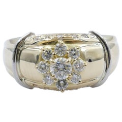fancy yellow dress Platinum and Yellow Gold Fancy Diamond Dress Ring