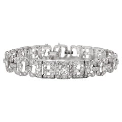 Platinum Antique Art Deco Diamond Bracelet circa 1930's