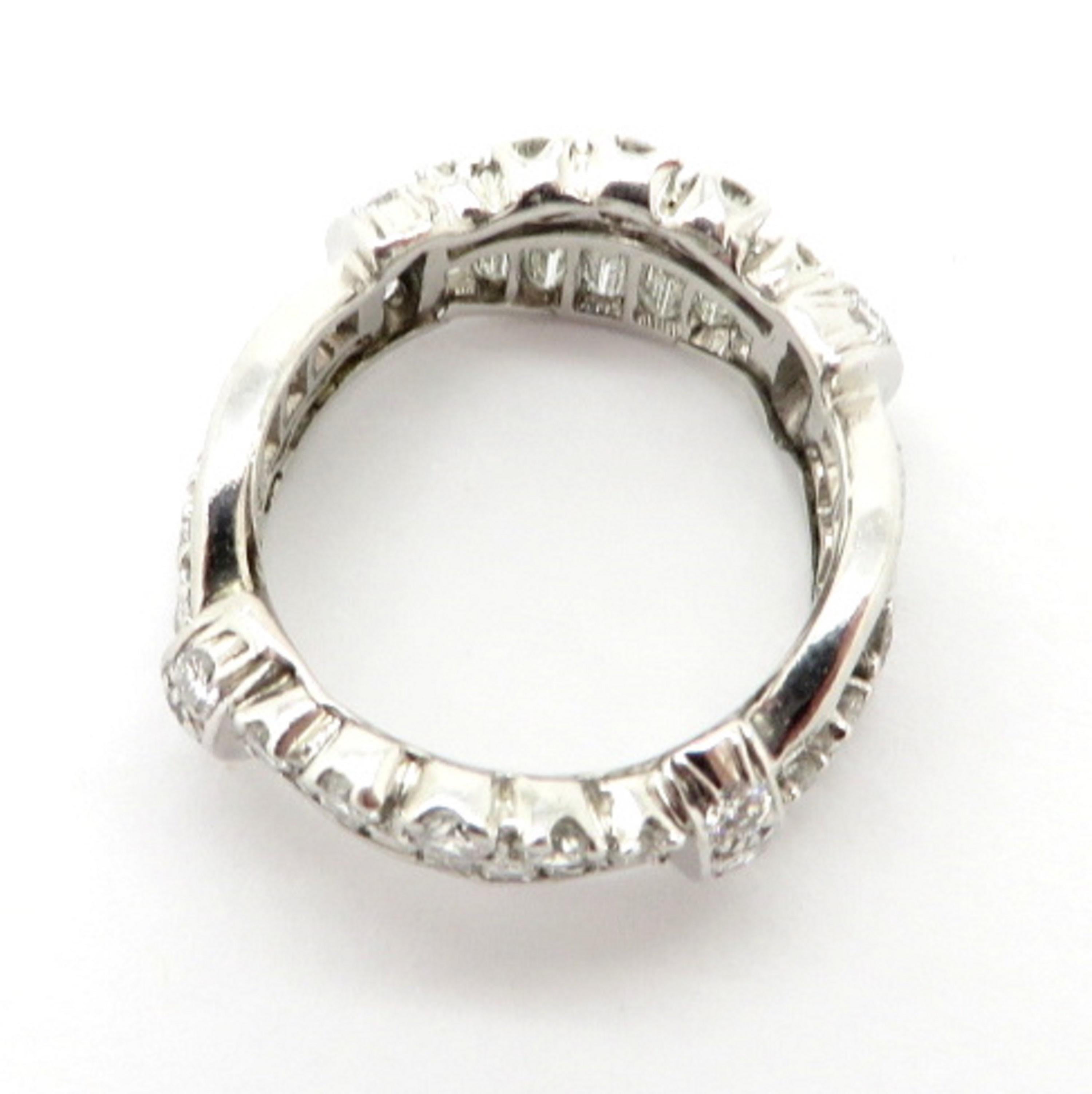 3.00ctw Baguette and Round Brilliant Cut Diamond Band In Excellent Condition For Sale In Scottsdale, AZ