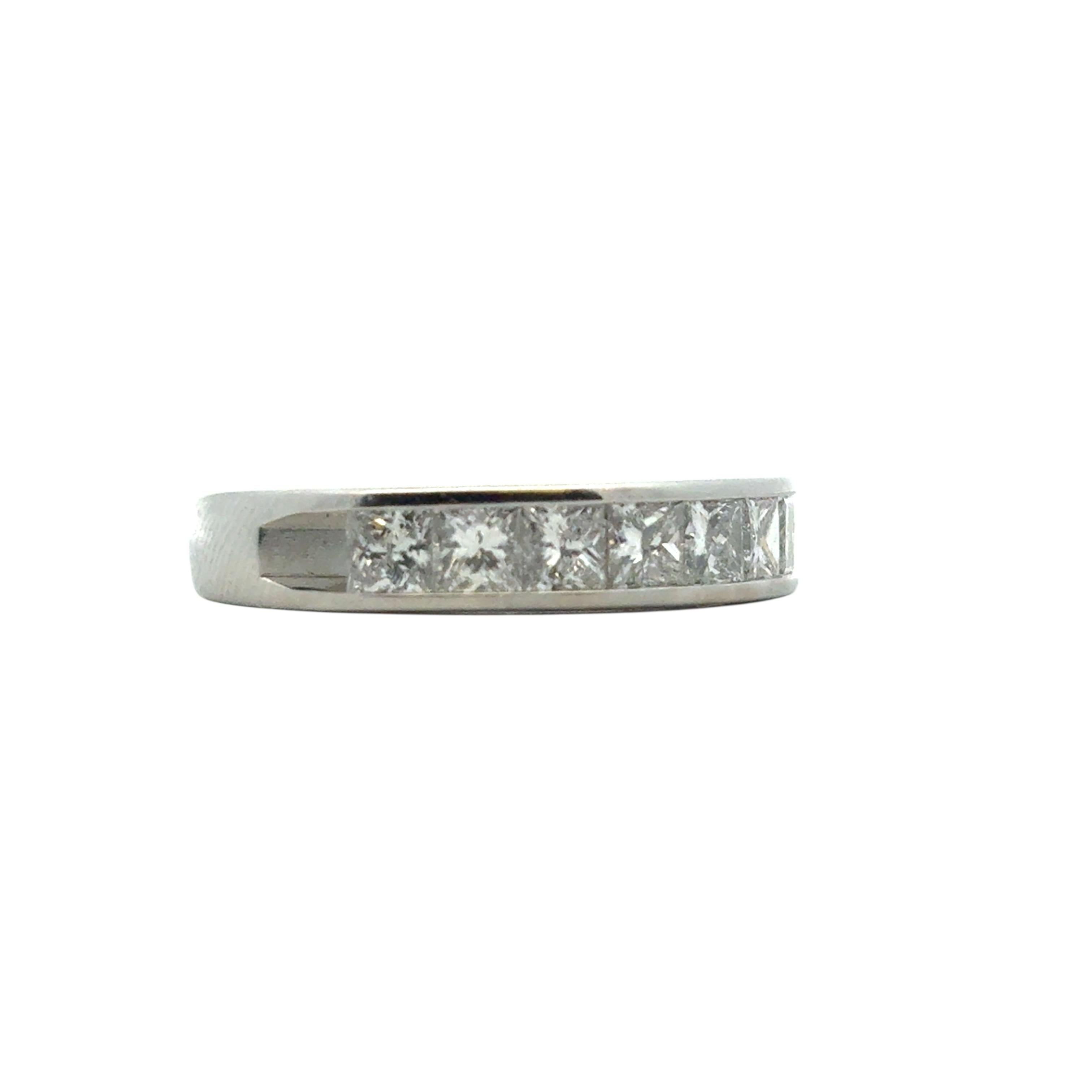 Quadrato Platinum approx. 1.42ctw Diamond Wedding Band in vendita
