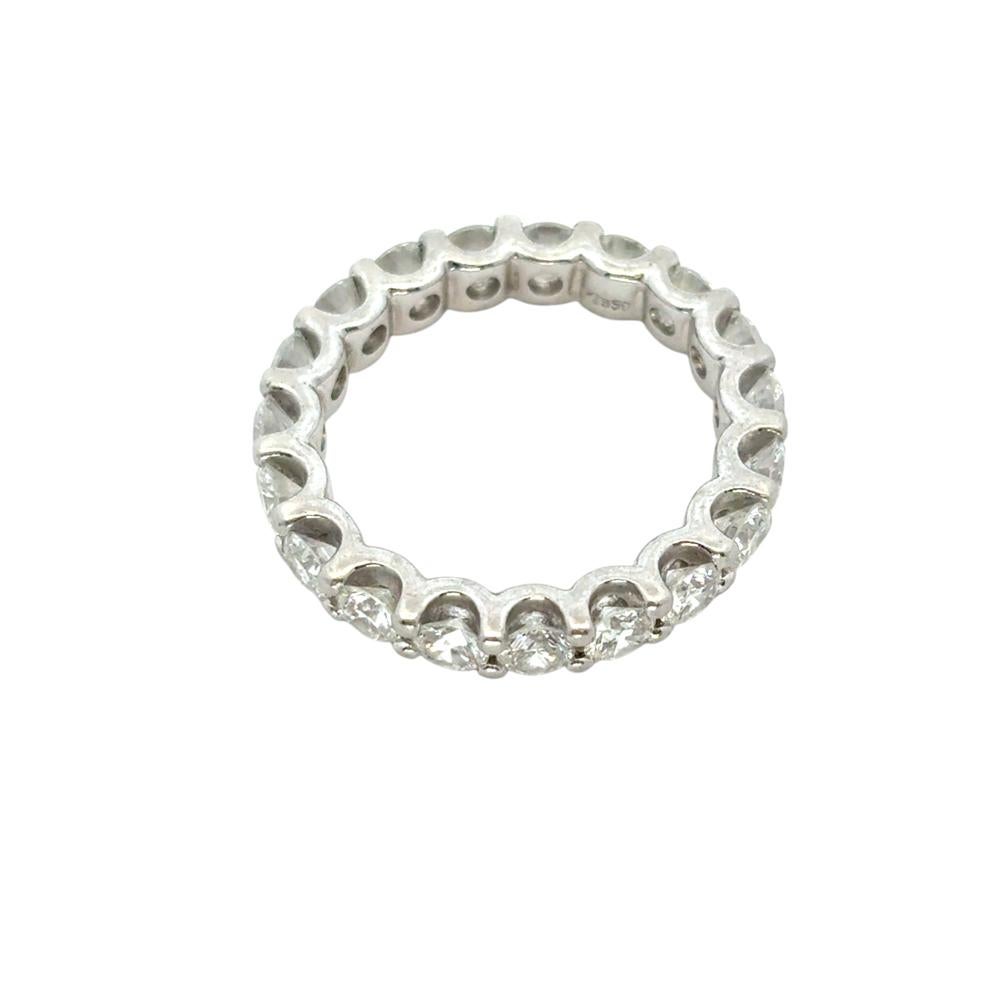 Anello di eternità in platino con diamante rotondo naturale da circa 2,09 ct. In condizioni ottime in vendita a Boca Raton, FL