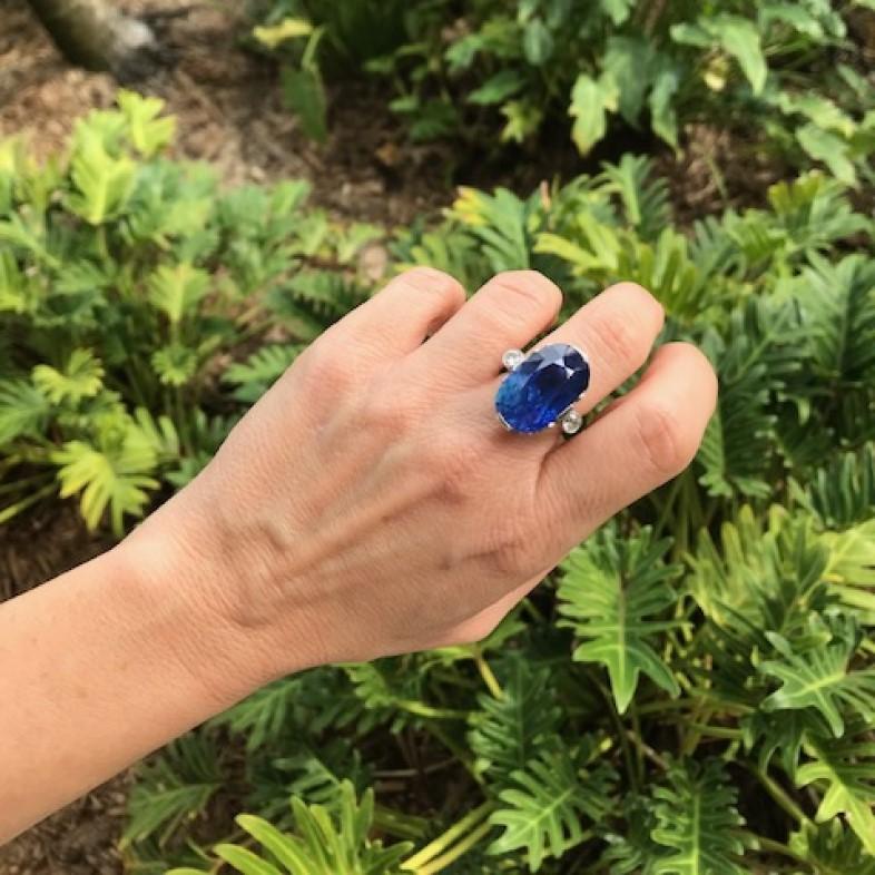 deco sapphire ring