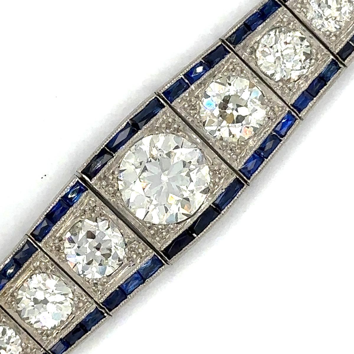 Platinum Art Deco Bracelet In Good Condition For Sale In Sarasota, FL