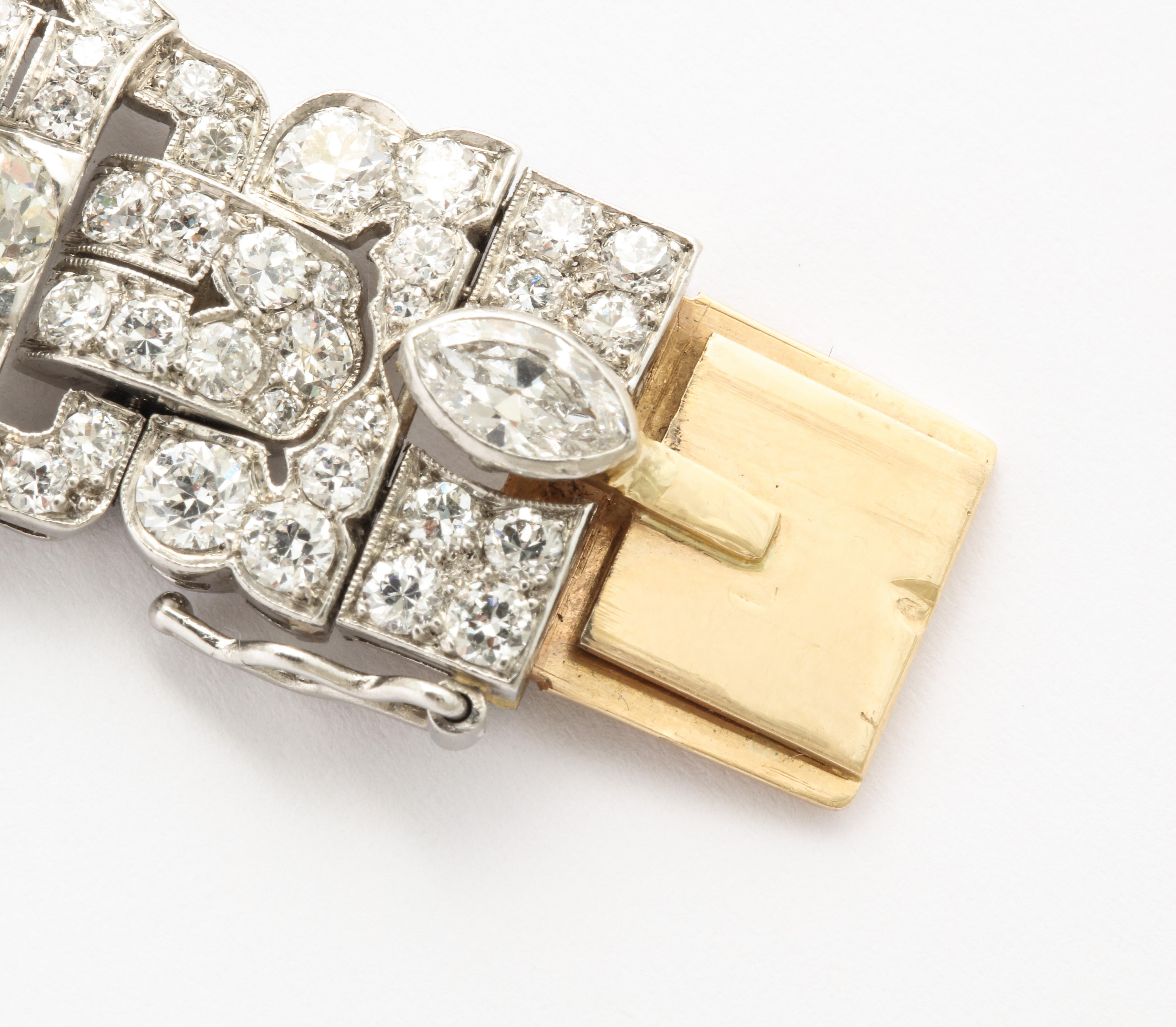 Platinum Art Deco Diamond Bracelet by Tiffany & Co. In Excellent Condition For Sale In New York, NY