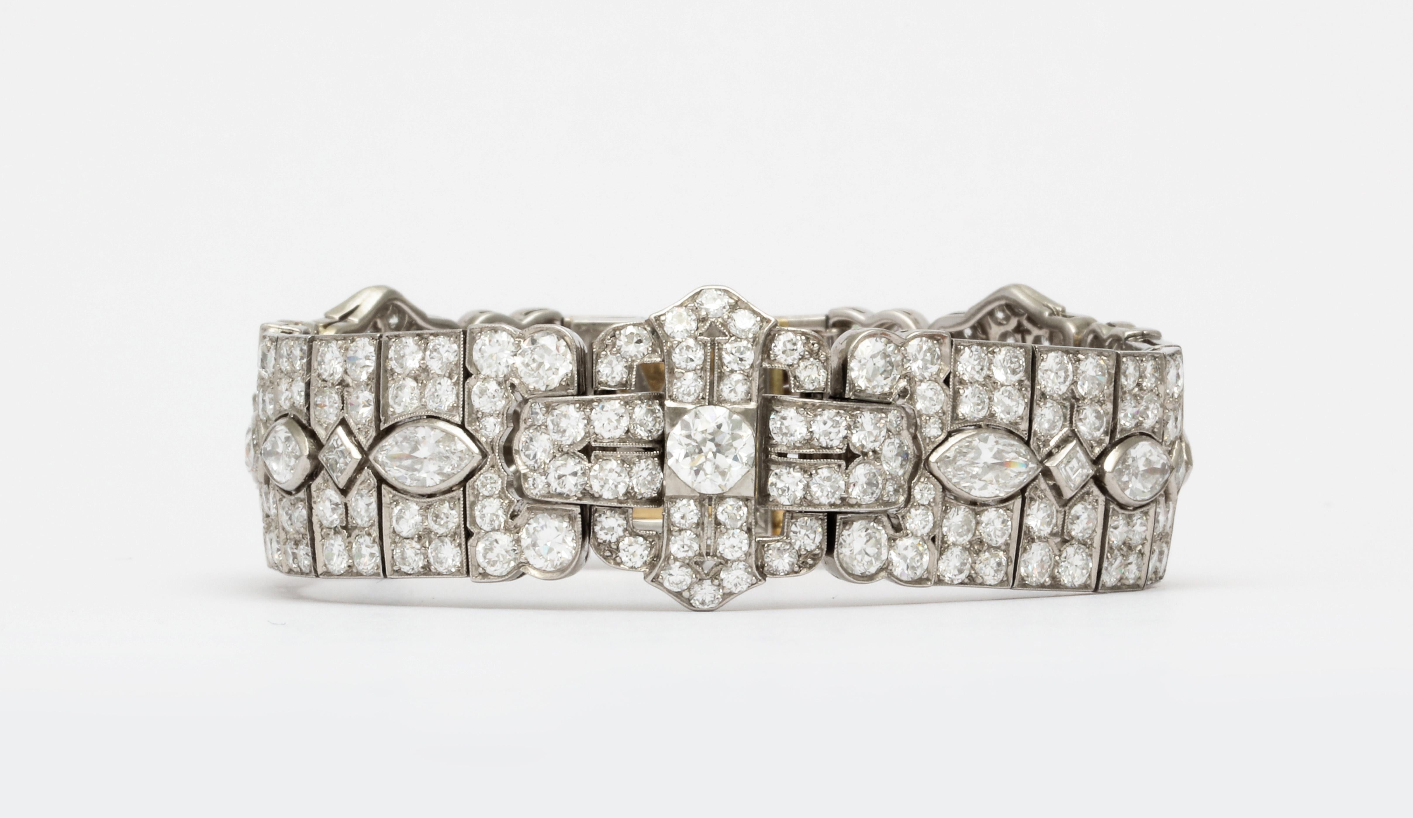 Platinum Art Deco Diamond Bracelet by Tiffany & Co. For Sale 1