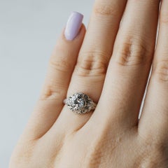 Platinum Art Deco Diamond Engagement Ring