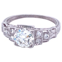 Platinum Art Deco Diamond Engagement Ring