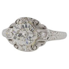 Platinum Art Deco Diamond Engagement Ring