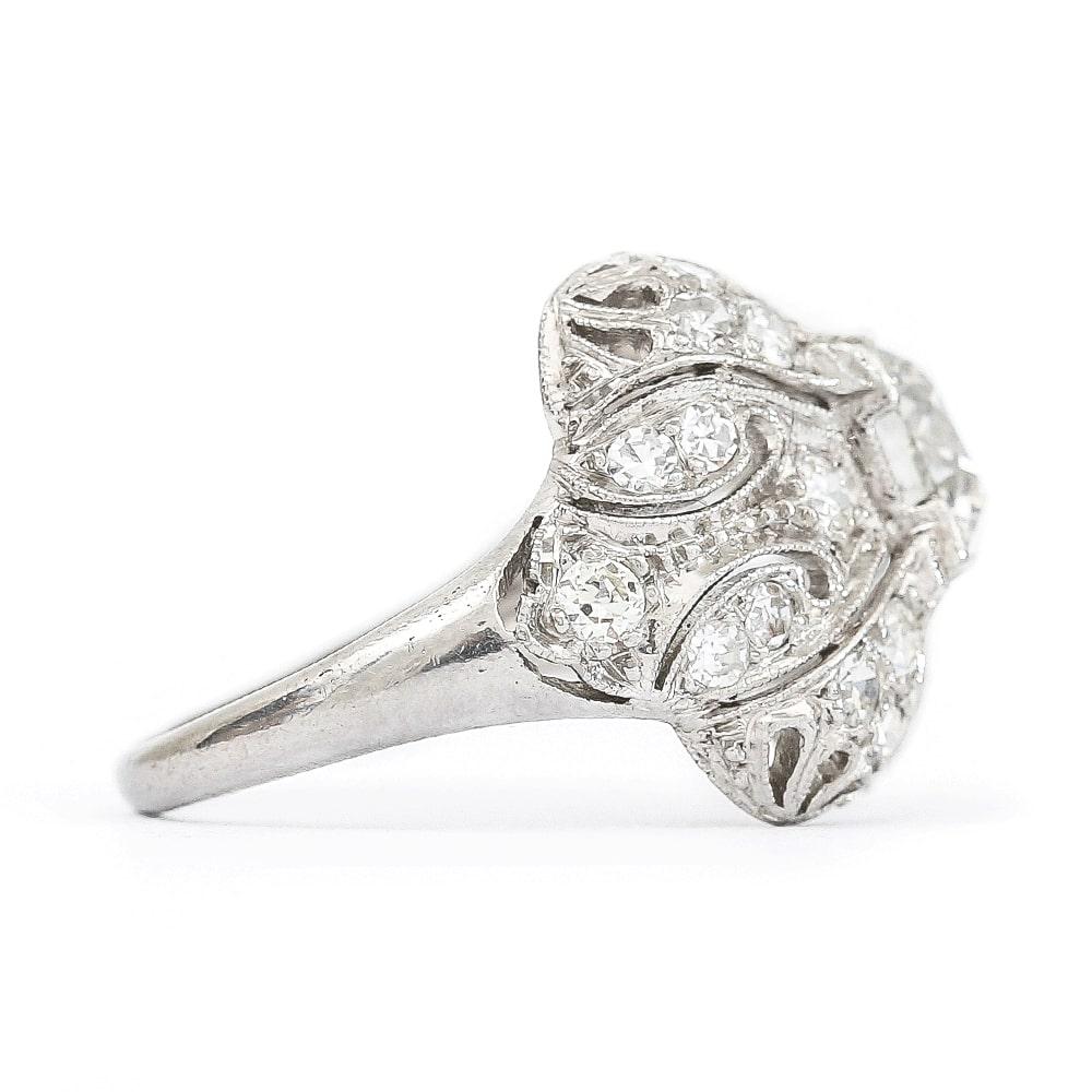 Art Deco Platinum and Diamond 1.95ct Engagement Ring Circa 1920s 2