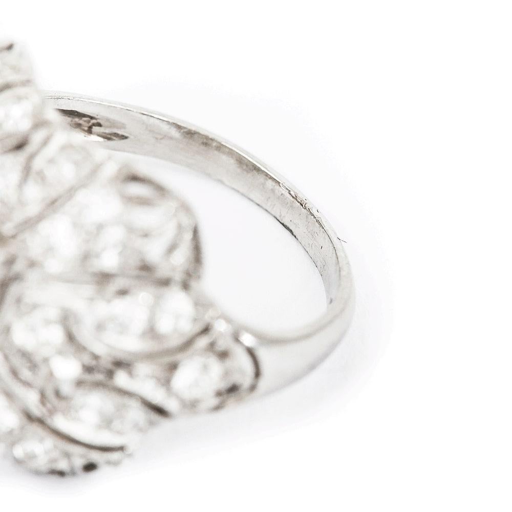 Art Deco Platinum and Diamond 1.95ct Engagement Ring Circa 1920s 6