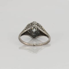 Platinum Art Deco Diamond Ring 0.40ct