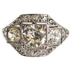 Platinum Art Deco Diamond Ring 2.03ct Platinum Art Deco Diamond Ring 2.03ct