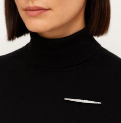 Platinum Art Deco Diamond Stick Pin by Yard – 1930s – 1.50 Carats